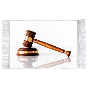 فرش ماشینی دیوارکوب اطلس آبی طرح چکش دادگاه مدل T1786