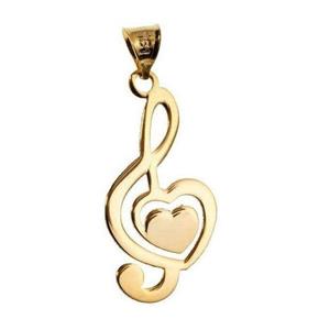 آویز گردنبند طلا 18 عیار زنانه قیراط طرح نت موسیقی کد GH4548 -