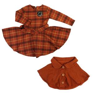 ست پیراهن و شنل دخترانه مدل dg560