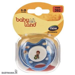 پستانک ارتودنسی طرحدار سایز 6 تا 18 ماه مدل 392 بی بی لند Baby Land 392Baby Happy Pacifier