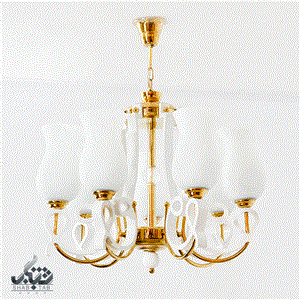 لوستر چشمه نور 7 شعله کد A831/7-GWT Cheshmeh Noor A831/7GWT Seven Branches Chandelier