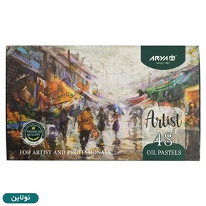 مداد شمعی 48 رنگ آریا مدل Artist کد 2604