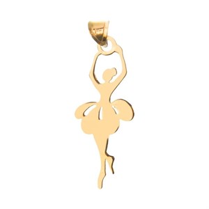 آویز گردنبند طلا 18 عیار زنانه قیراط طرح بالرین کد GH4686 -