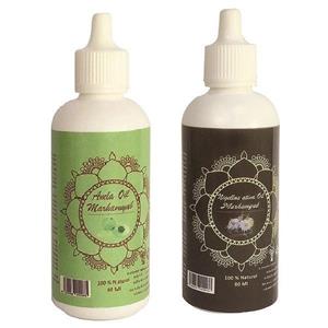 روغن تقویت کننده مو، مژه و ابرو مرهم یاب مدل سیاه دانه و آمله حجم 80 میلی لیتر مجموعه 2 عددی