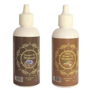 روغن تقویت کننده مو، مژه و ابرو مرهم یاب مدل بادام شیرین و دانه کتان حجم 80 میلی لیتر  مجموعه 2 عددی