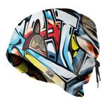 دستمال سر و گردن هزاردستان طرح نقاشی خیابانی مدل  DB50