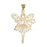 آویز گردنبند طلا 18 عیار زنانه قیراط طرح فرشته کد GH4693