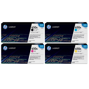 ست کارتریج رنگی اچ پی چهار رنگ HP 650A HP 650A 4 Color Laserjet cartridge Pack