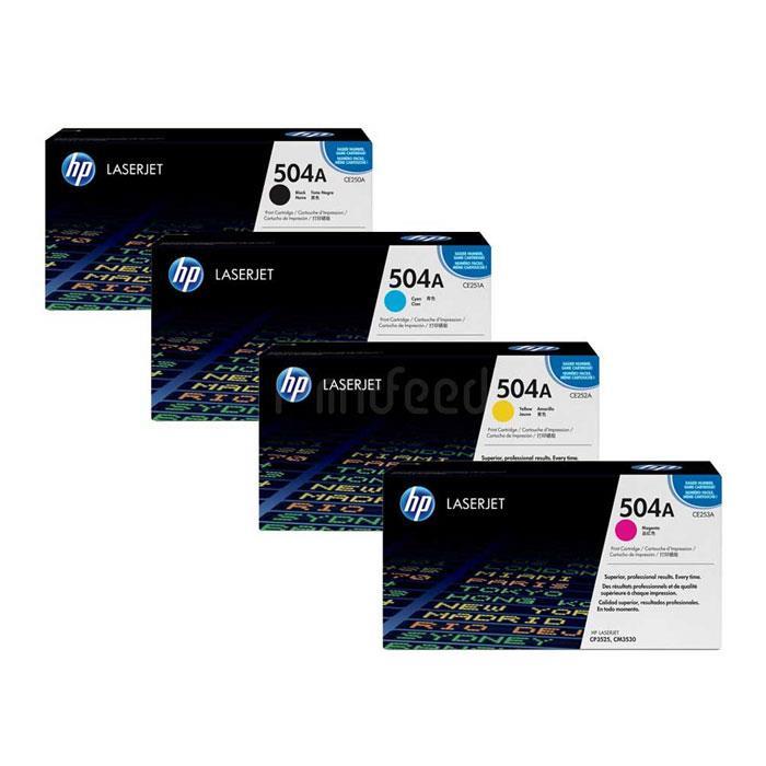 HP 504A 4 Color Laserjet cartridge Pack