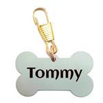 پلاک شناسایی حیوانات مدل استخوان طرح Tommy