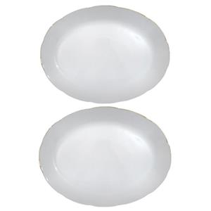 دیس مدل نیلوفری دور طلا بسته 2 عددی