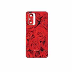 برچسب پوششی ماهوت مدل Red-Flower مناسب برای گوشی موبایل شیائومی Redmi Note 10 Pro Max