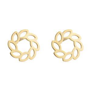 گوشواره طلا 18 عیار زنانه قیراط طرح برگ کد GH4782 -