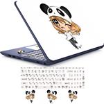 استیکر لپ تاپ راتیانا مدل panda girl مناسب برای لپ تاپ 15 تا 17 اینچ به همراه برچسب حروف فارسی کیبورد