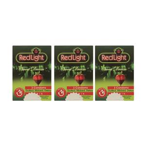 کاندوم رد لایت مدل Delay Plus بسته 3 عددی