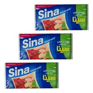 کیسه فریزر مدل پلی اتیلنی سینا 3 بسته 100 عددی