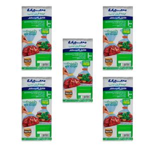 کیسه فریزر سینا مدل چسبی مجموعه 5 عددی