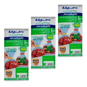 کیسه فریزر سینا مدل چسبی مجموعه 3 عددی