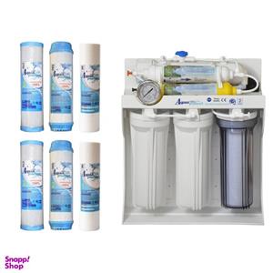 دستگاه تصفیه کننده آب آکوا پیورست مدل AQA- 606 به همراه فیلتر تصفیه آب مجموعه 6 عددی