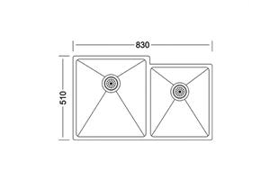 سینک ظرفشویی لتو مدل TF-106 هم سطح (Flush Mount) 