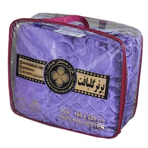 پتو گلبافت مدل گلبرجسته یک نفره سایز 160x220سانتی متر
