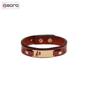 دستبند چرمی دوک طرح بهمن مدل 6-909 Duk Bahman 909-6 Leather Bracelet