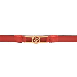 دستبند چرمی کهن چرم طرح قلب مدل BR95-2 Kohan Charm BR95-2 Heart Leather Bracelet