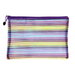 پوشه طرح راه راه مدل زیپ دار کد A4 214