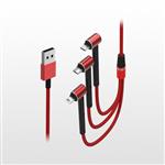 کابل تبدیل USB به MicroUSB/Lightning/USB-C تسکو مدل TC A100 طول 1.2 متر