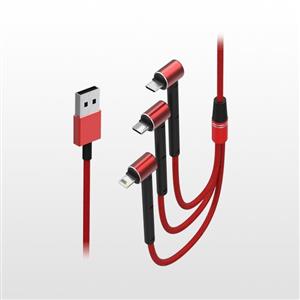 کابل تبدیل USB به MicroUSB/Lightning/USB-C تسکو مدل TC A100 طول 1.2 متر