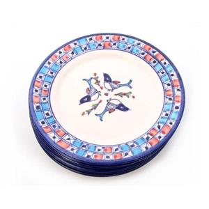 بشقاب سفالی آرانیک مدل شطرنجی کد 1000200195 بسته 6 عددی