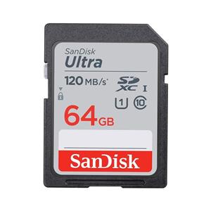 کارت حافظه اس دی سن دیسک Ultra 64GB سرعت 120MB S SanDisk SDXC C10 U1 UHS I 