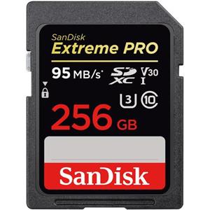 کارت حافظه SDXC سن دیسک مدل Extreme Pro V30 کلاس 10 استاندارد UHS-I U3 سرعت 95MBps ظرفیت 256 گیگابایت SanDisk Extreme Pro V30 UHS-I U3 Class 10 95MBps SDXC - 256GB