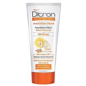 کرم ضد آفتاب دیترون مدل Natural Beige SPF40 حجم 40 میلی لیتر Ditron Natural Beige Sunscreen Cream SPF40 50ml