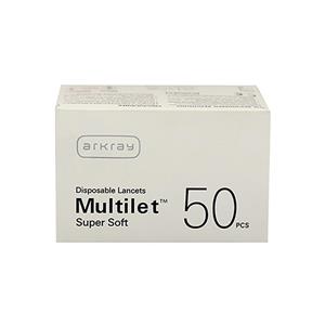 سوزن تست قند خون آرکری مدل Multilet Super Soft بسته 50 عددی Arkray Multilet Super Soft Lancets Pack Of 50