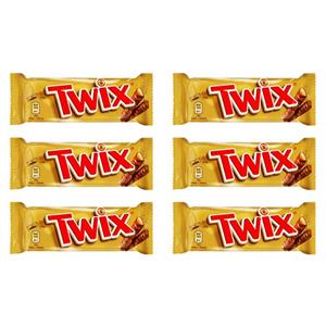 شکلات توییکس با مغز کرم کارامل -50 گرم بسته 6 عددی