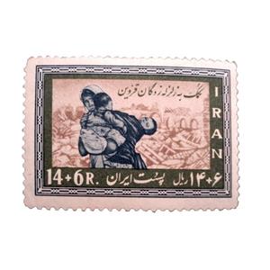 تمبر یادگاری مدل کمک به زلزله زدگان قزوین  کد IR1908