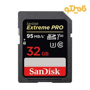 کارت حافظه SDHC سن دیسک مدل Extreme Pro V30 کلاس 10 استاندارد UHS-I U3 سرعت 95MBps 633X ظرفیت 32 گیگابایت