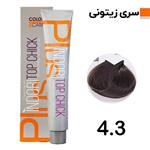 رنگ موی سری زیتونی ایندوری شماره 4.3 رنگ قهوه ای زیتونی متوسط