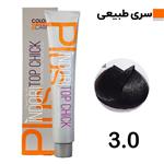 رنگ موی سری طبیعی ایندوری شماره 3.0 رنگ قهوه ای تیره