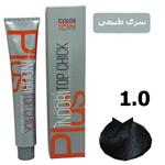 رنگ موی سری طبیعی ایندوری شماره 1.0 رنگ مشکی