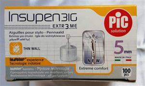 سوزن قلم انسولین پیک سلوشن 5 میلی متر بسته 100 عددی Pic Sloution Insulin Pen Needle 5mm pack of 