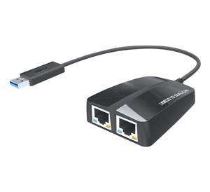 مبدل USB 3.0 به Gigabit Ethernet دوتایی یونیتک مدل Y-3463 Unitek Y-3463 USB 3.0 To Dual Gigabit Ethernet Adapter