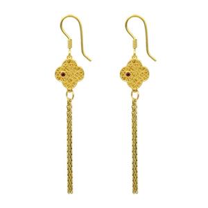گوشواره طلا 18 عیار زنانه مانچو مدل efgs024 -