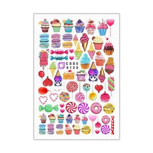 برچسب لنز ناخن مدل کندی کد 128