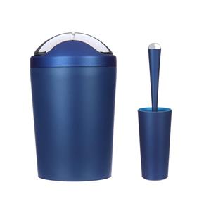 ست سطل زباله و فرچه سنی پلاستیک مدل Solan Sani Plastic Solan Waste Bin And Brush Set