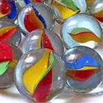 Goldooneh Colorful Three Blades Glassy Marbles 100pcs