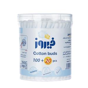 گوش پاک کن فیروز بسته 120 عددی Firooz Cotton Swab 120pcs 