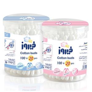 گوش پاک کن فیروز بسته 120 عددی Firooz Cotton Swab 120pcs 