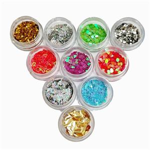 پودر اکلیل مدل درشت بسته 10 عددی